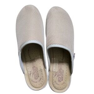 Fly Flot Womens 8/8.5 Mesh Comfort Mules Clogs Made in Italy Anatomic Sole